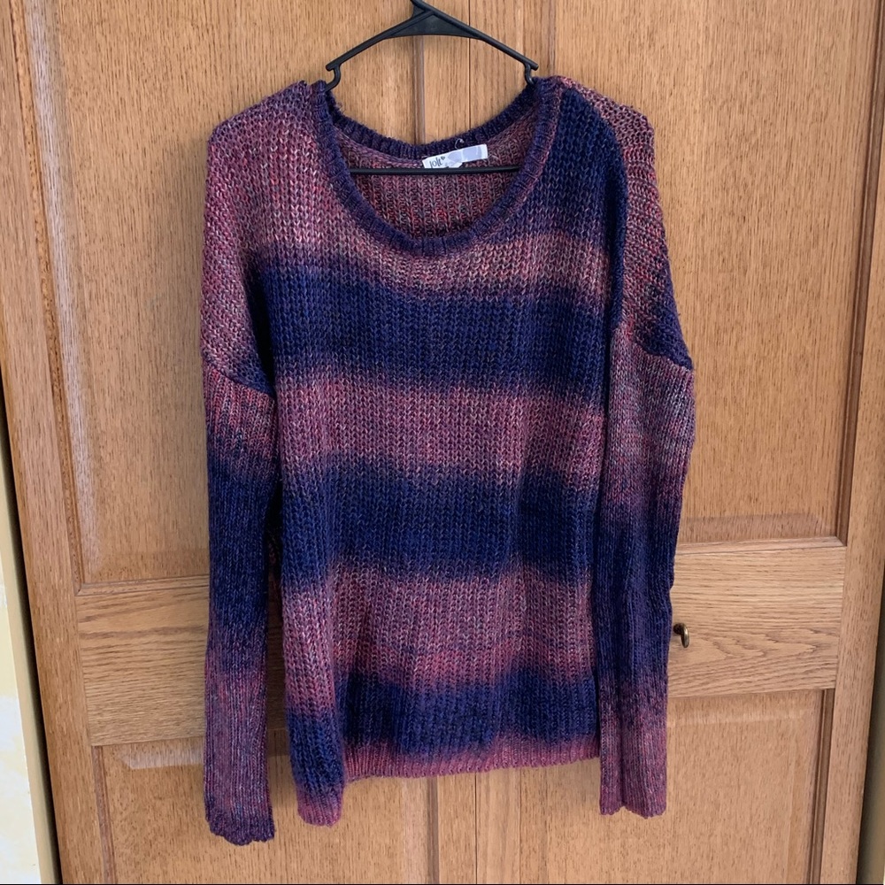 Purple and Pink Knit Sweater